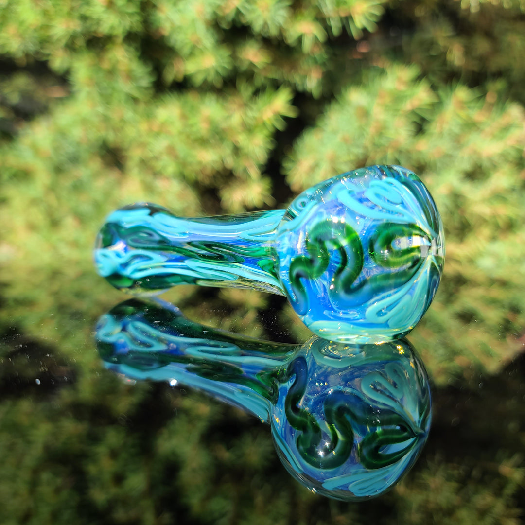 Color Inside Out Spoon Glass Pipe Tiny Mike   