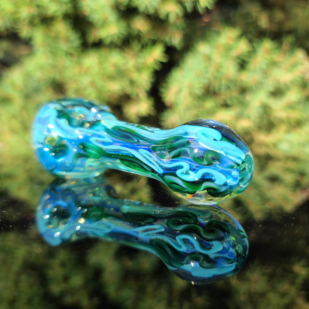 Color Inside Out Spoon Glass Pipe Tiny Mike   