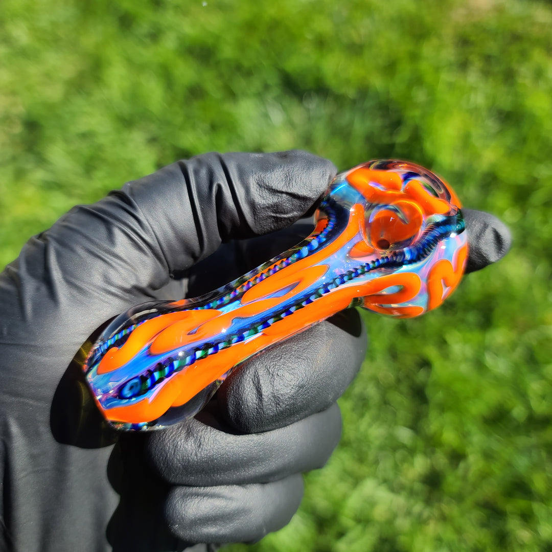 Color Inside Out Spoon Glass Pipe Tiny Mike   