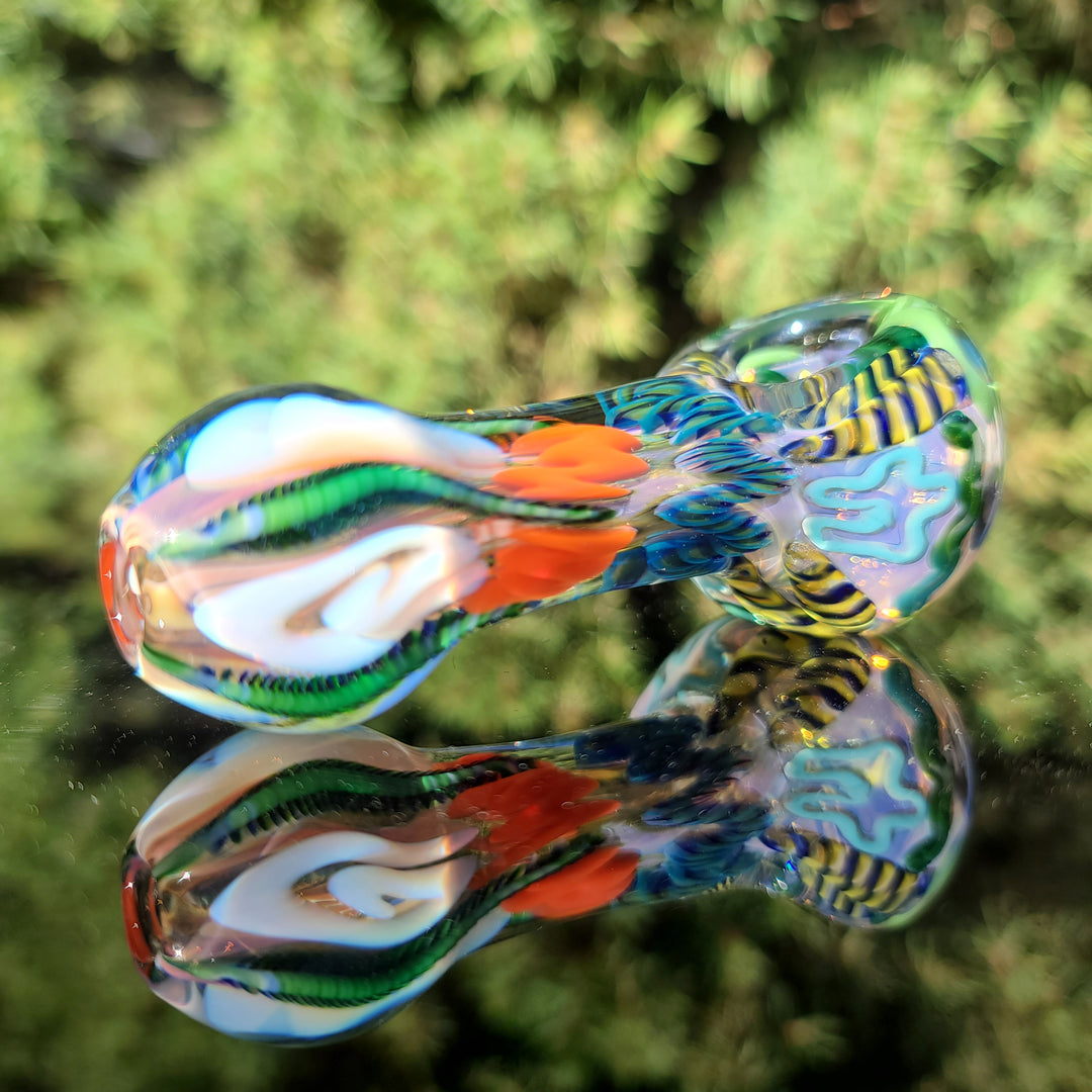 Color Inside Out Spoon Glass Pipe Tiny Mike   