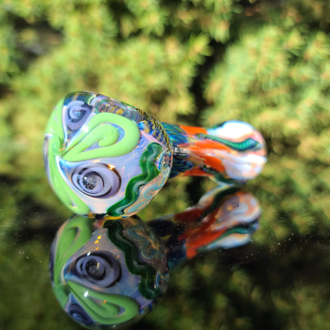 Color Inside Out Spoon Glass Pipe Tiny Mike   