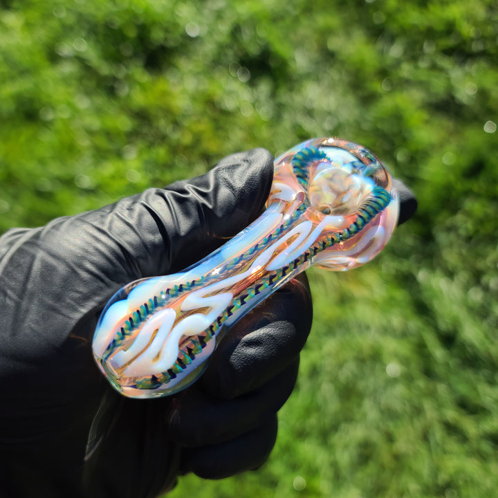 Color Inside Out Spoon Glass Pipe Tiny Mike   