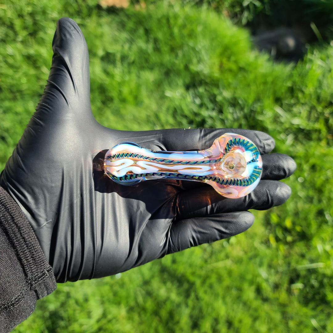 Color Inside Out Spoon Glass Pipe Tiny Mike   