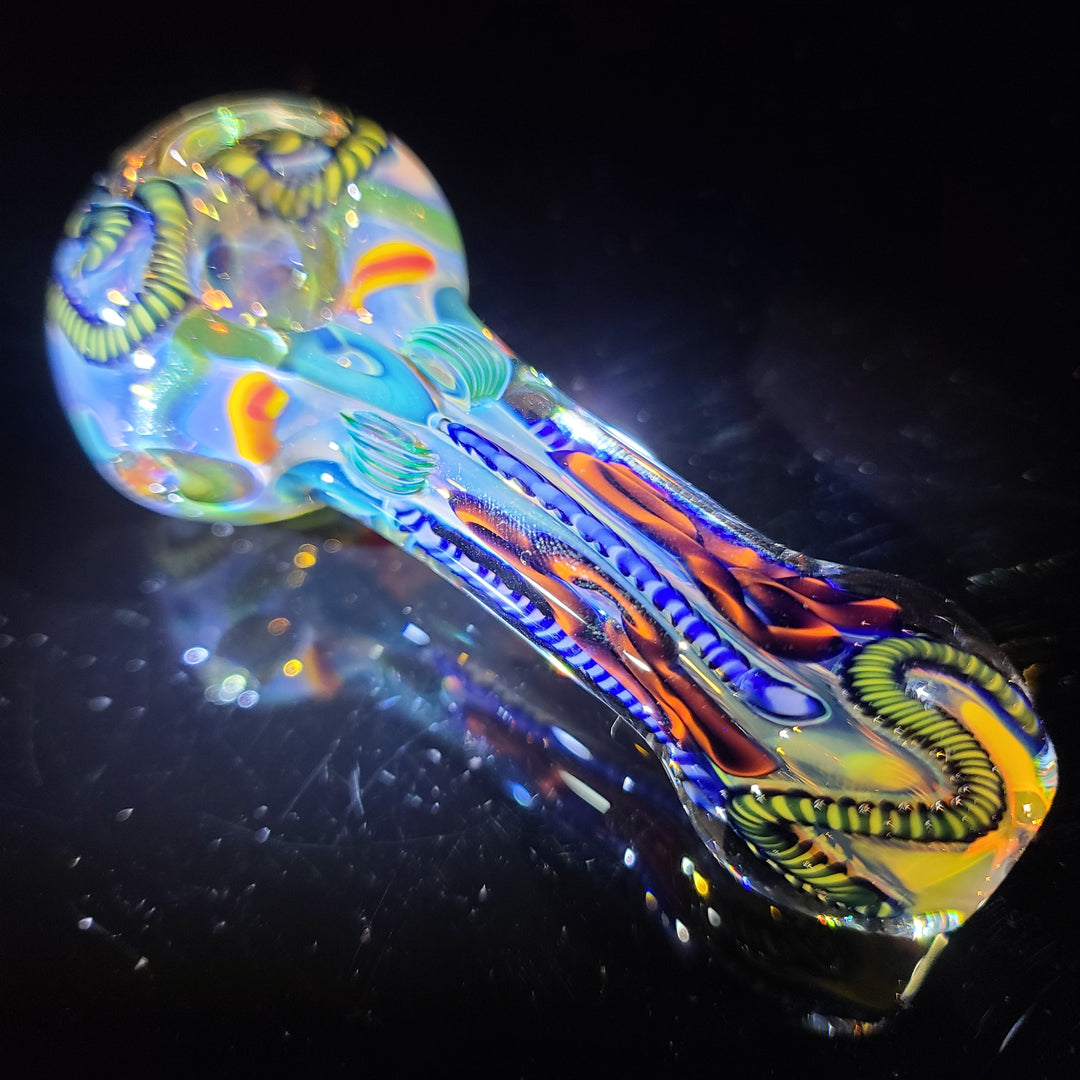 Color Inside Out Spoon Glass Pipe Tiny Mike   