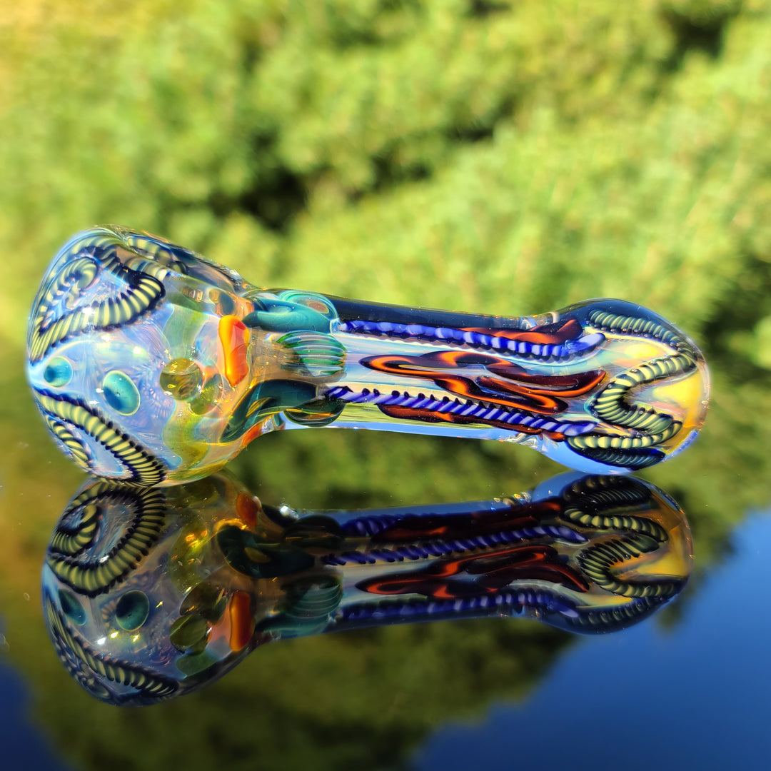 Color Inside Out Spoon Glass Pipe Tiny Mike   