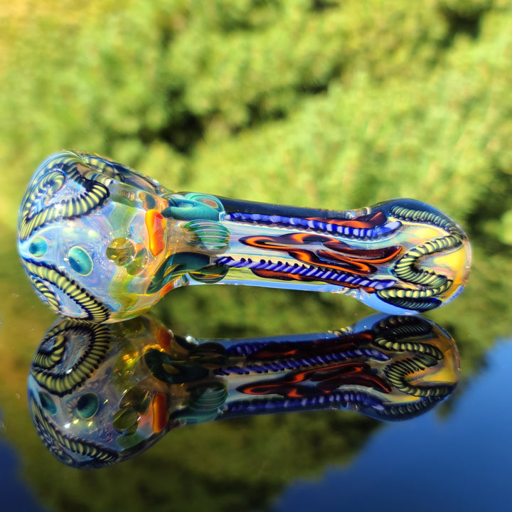 Color Inside Out Spoon Glass Pipe Tiny Mike   