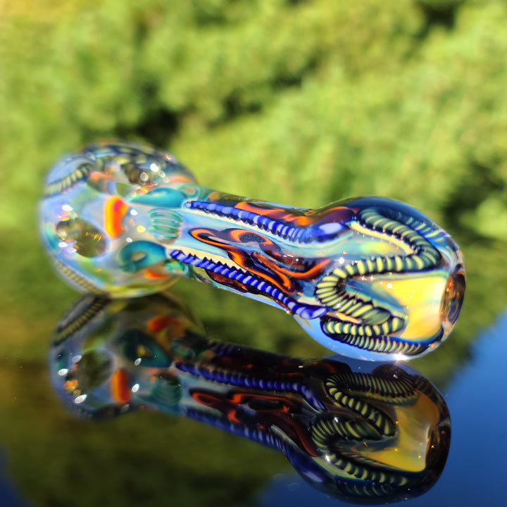 Color Inside Out Spoon Glass Pipe Tiny Mike   