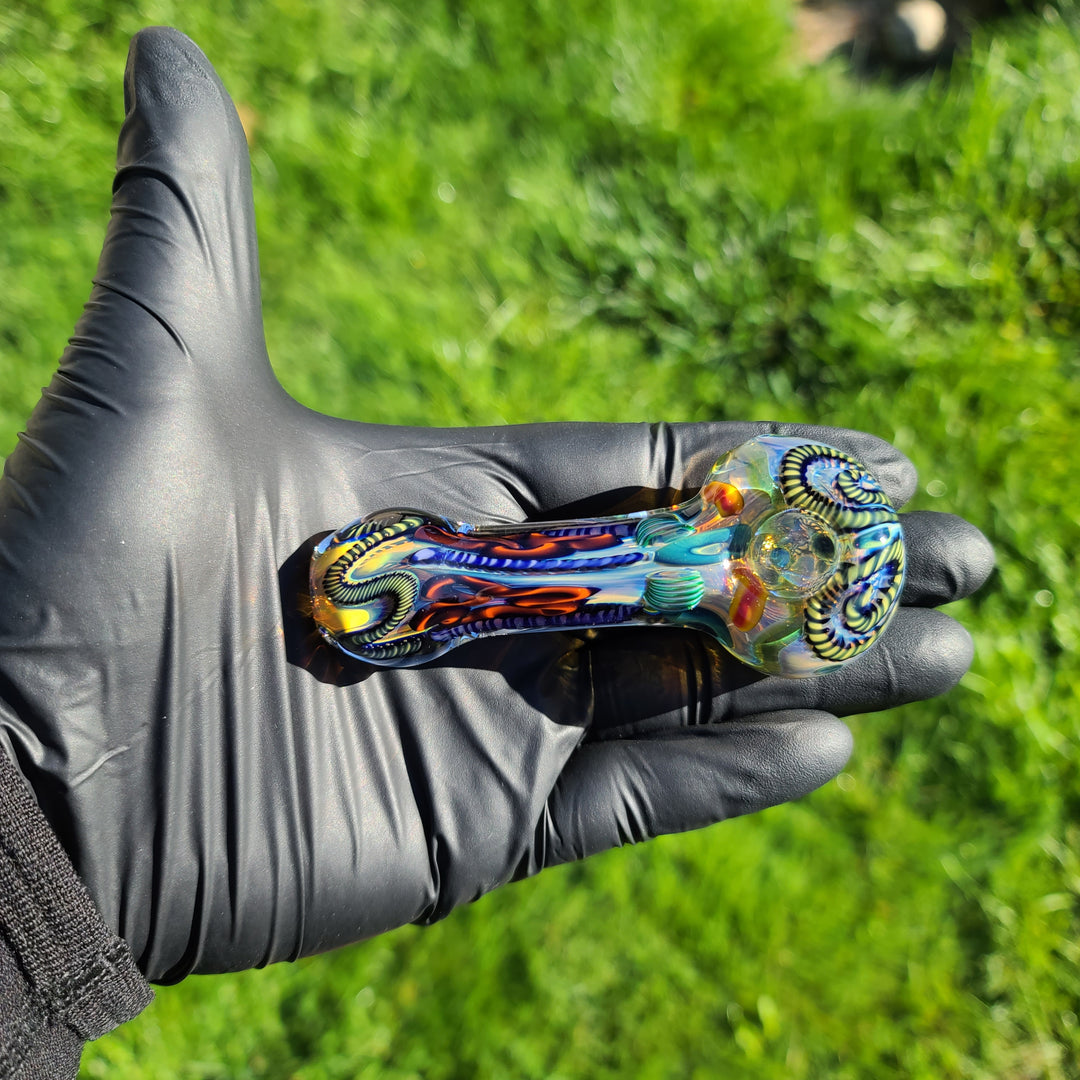 Color Inside Out Spoon Glass Pipe Tiny Mike   