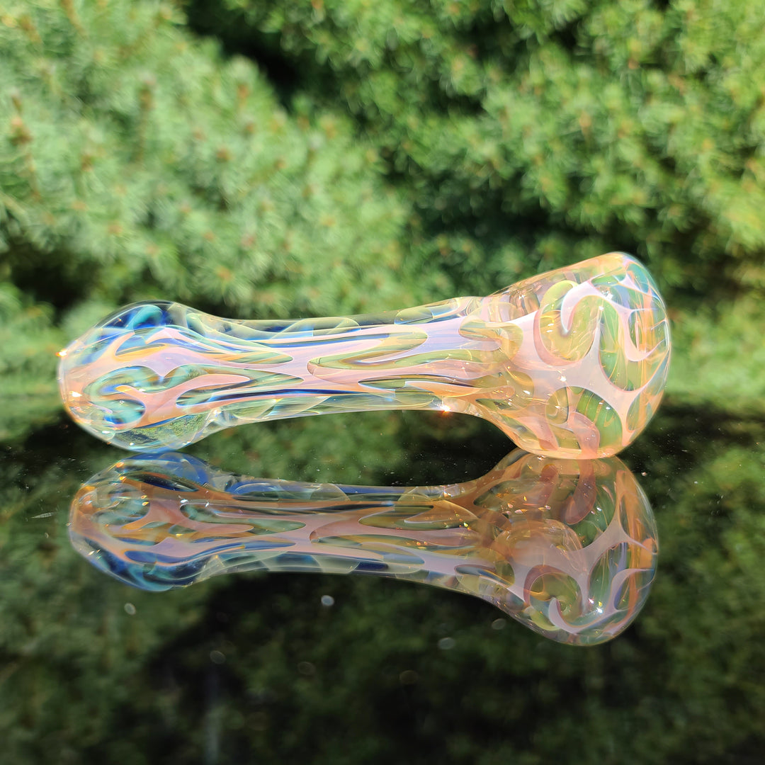 Large Ghost Flame Pipe Glass Pipe Tiny Mike   