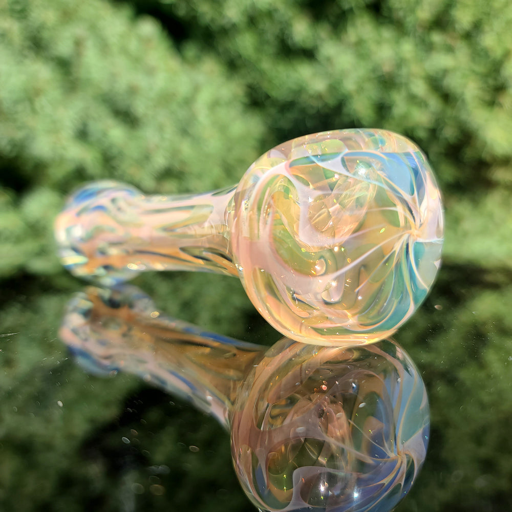 Large Ghost Flame Pipe Glass Pipe Tiny Mike   