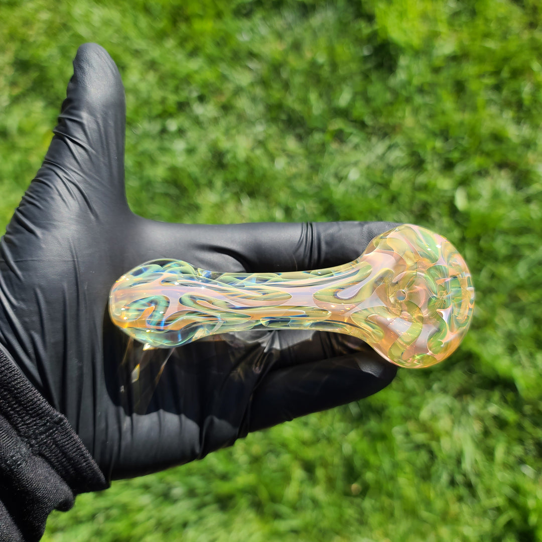 Large Ghost Flame Pipe Glass Pipe Tiny Mike   