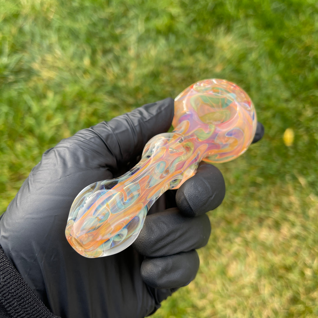 Large Ghost Flame Maria Pipe Glass Pipe Tiny Mike   