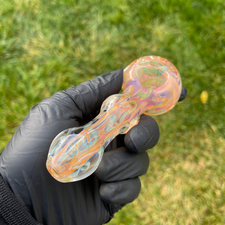 Large Ghost Flame Maria Pipe Glass Pipe Tiny Mike   