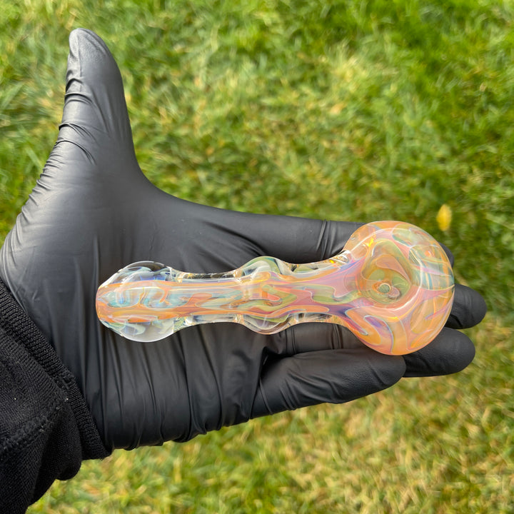 Large Ghost Flame Maria Pipe Glass Pipe Tiny Mike   