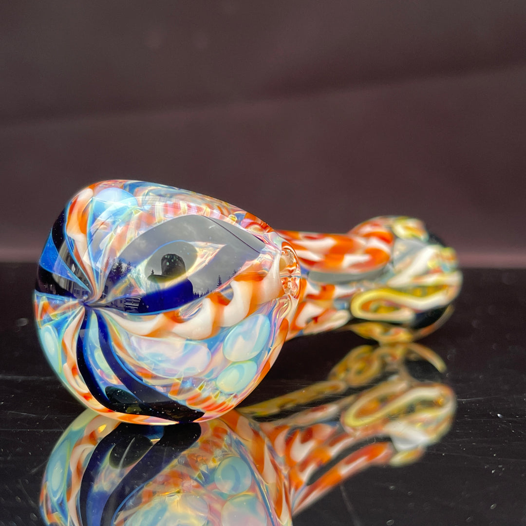 Color Inside Out Spoon Glass Pipe Tiny Mike   