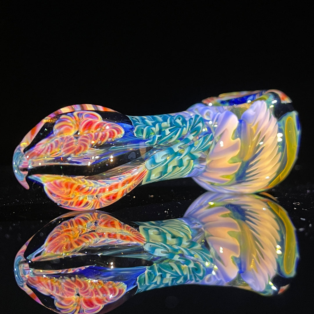 Color Inside Out Spoon Glass Pipe Tiny Mike   