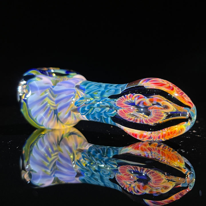 Color Inside Out Spoon Glass Pipe Tiny Mike   