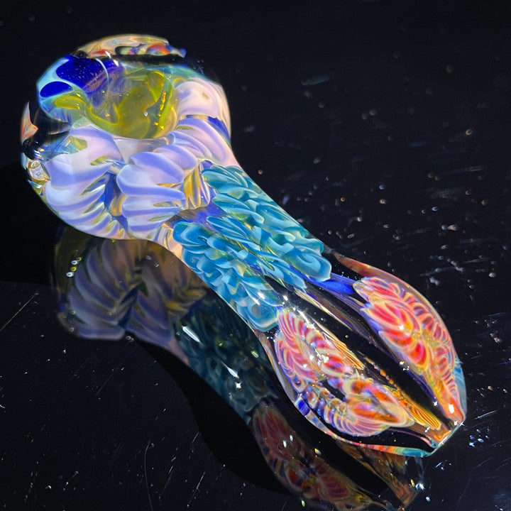 Color Inside Out Spoon Glass Pipe Tiny Mike   