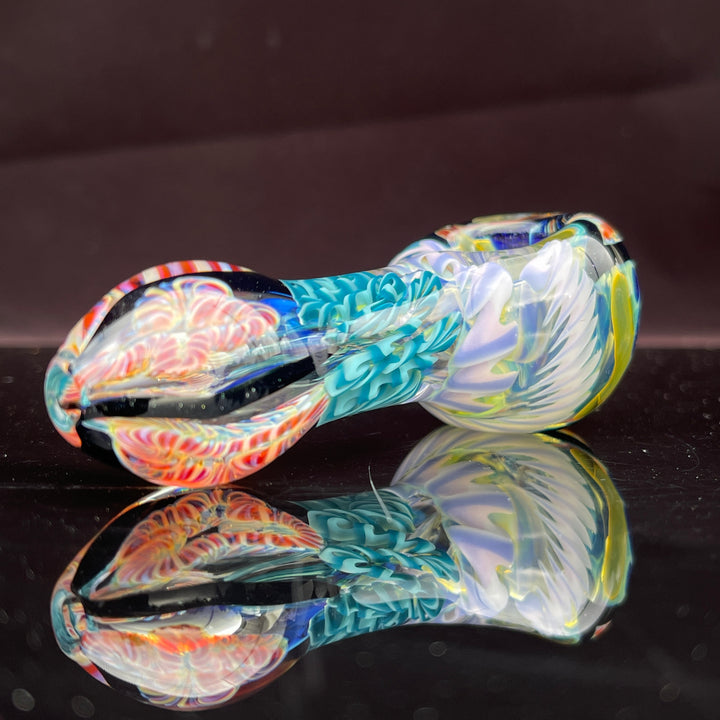 Color Inside Out Spoon Glass Pipe Tiny Mike   