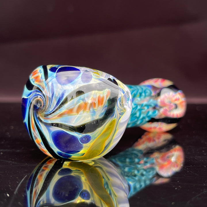 Color Inside Out Spoon Glass Pipe Tiny Mike   