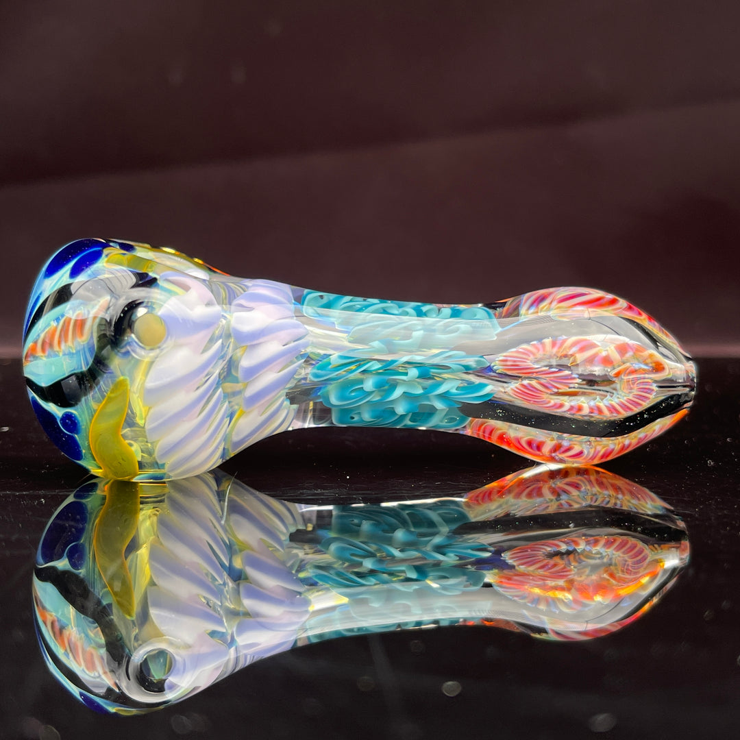 Color Inside Out Spoon Glass Pipe Tiny Mike   