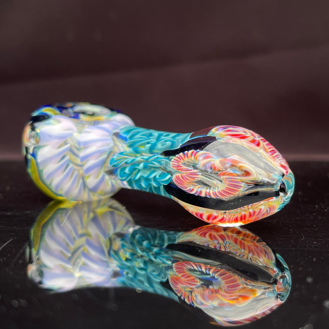 Color Inside Out Spoon Glass Pipe Tiny Mike   