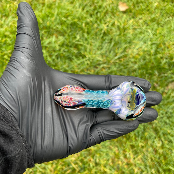 Color Inside Out Spoon Glass Pipe Tiny Mike   