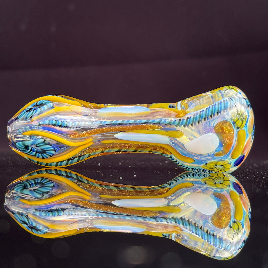 Color Inside Out Spoon Glass Pipe Tiny Mike   