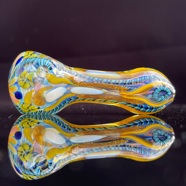 Color Inside Out Spoon Glass Pipe Tiny Mike   