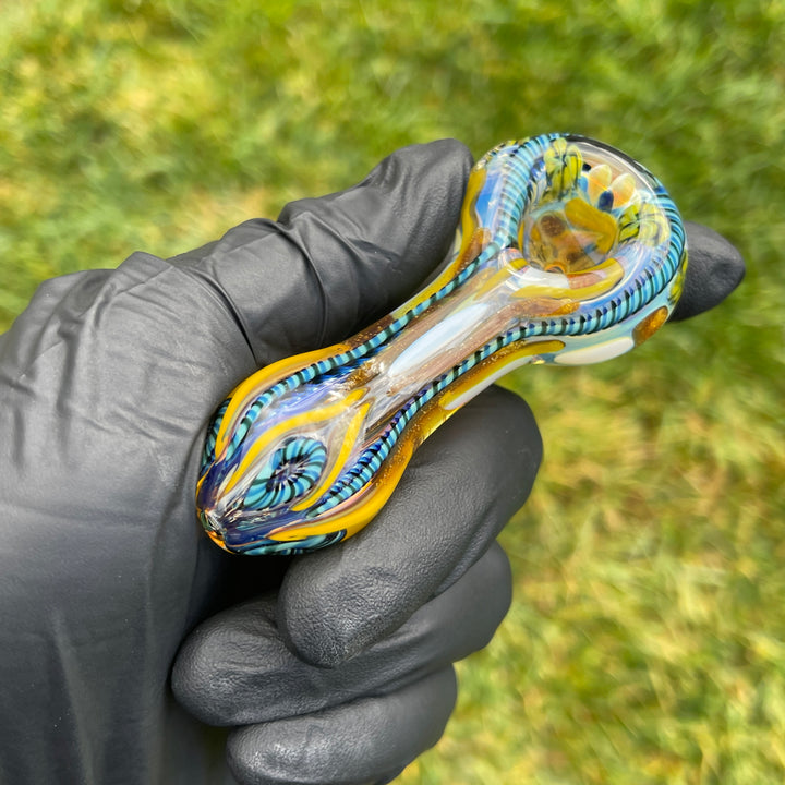 Color Inside Out Spoon Glass Pipe Tiny Mike   