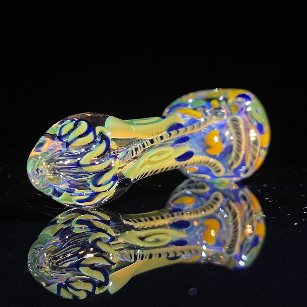 Color Inside Out Spoon Glass Pipe Tiny Mike   