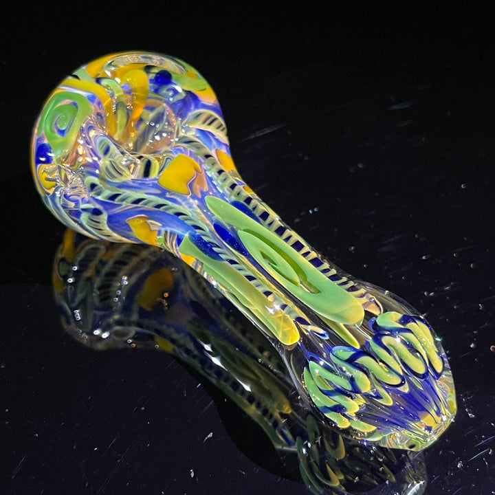 Color Inside Out Spoon Glass Pipe Tiny Mike   