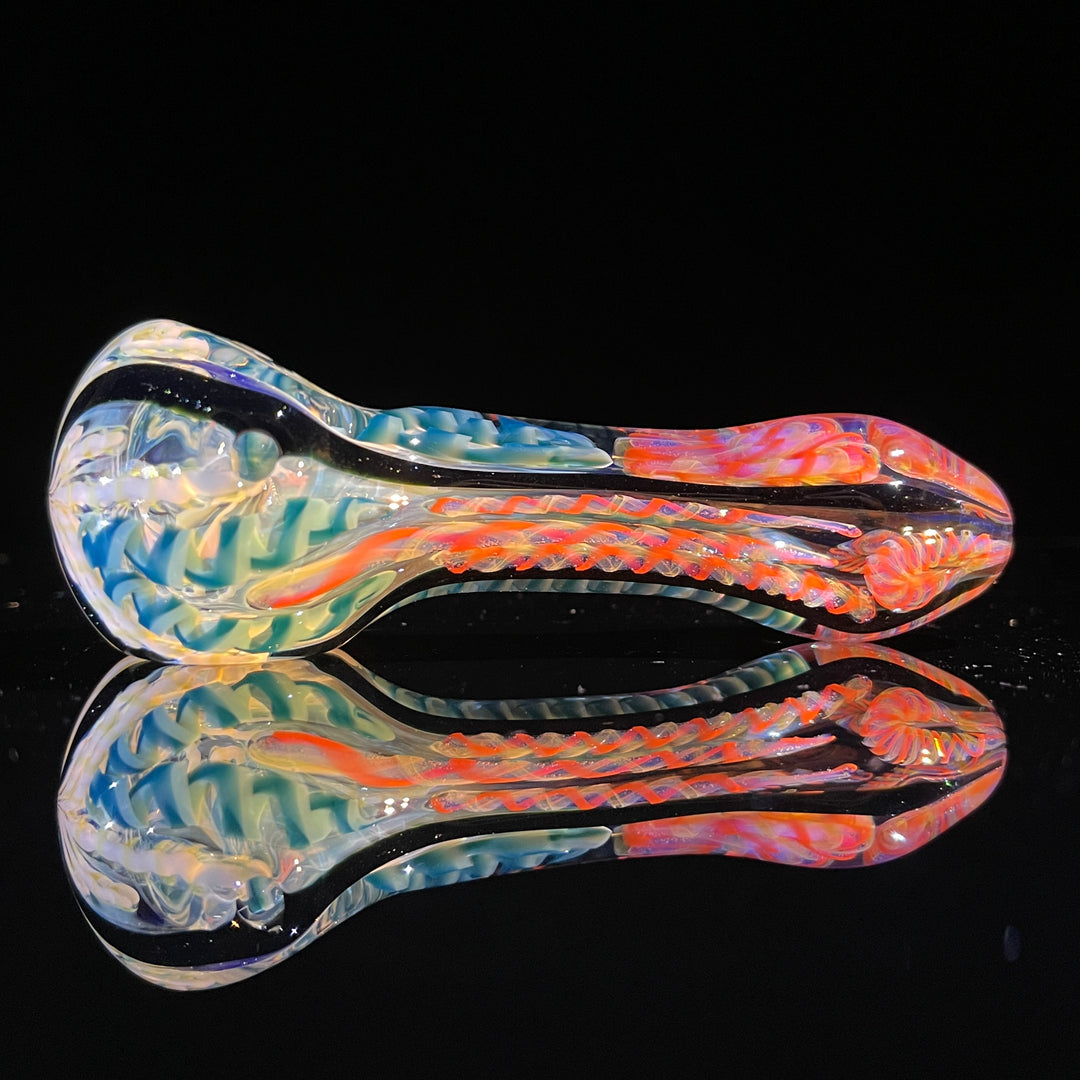 Color Inside Out Spoon Glass Pipe Tiny Mike   