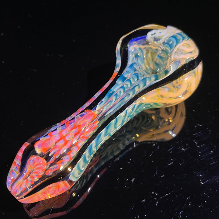 Color Inside Out Spoon Glass Pipe Tiny Mike   