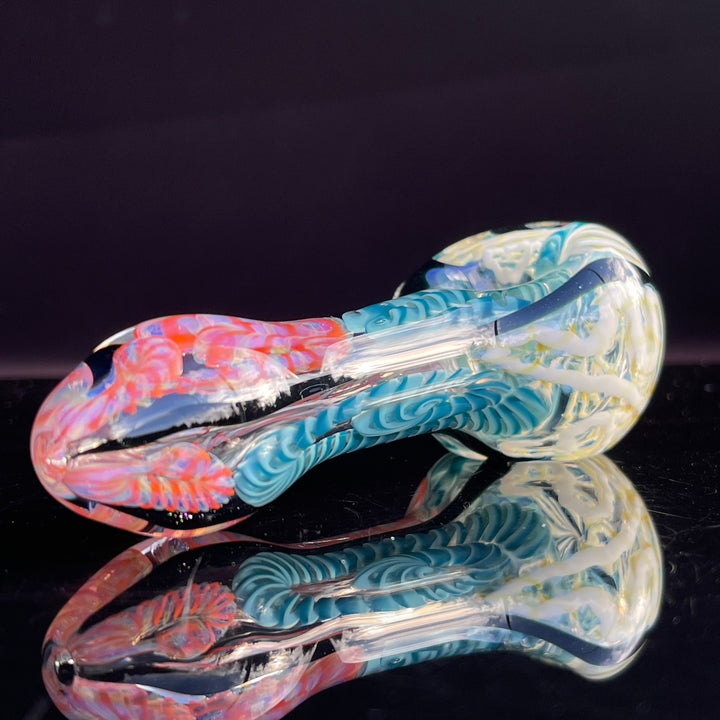 Color Inside Out Spoon Glass Pipe Tiny Mike   