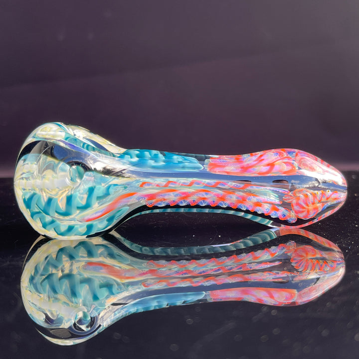 Color Inside Out Spoon Glass Pipe Tiny Mike   