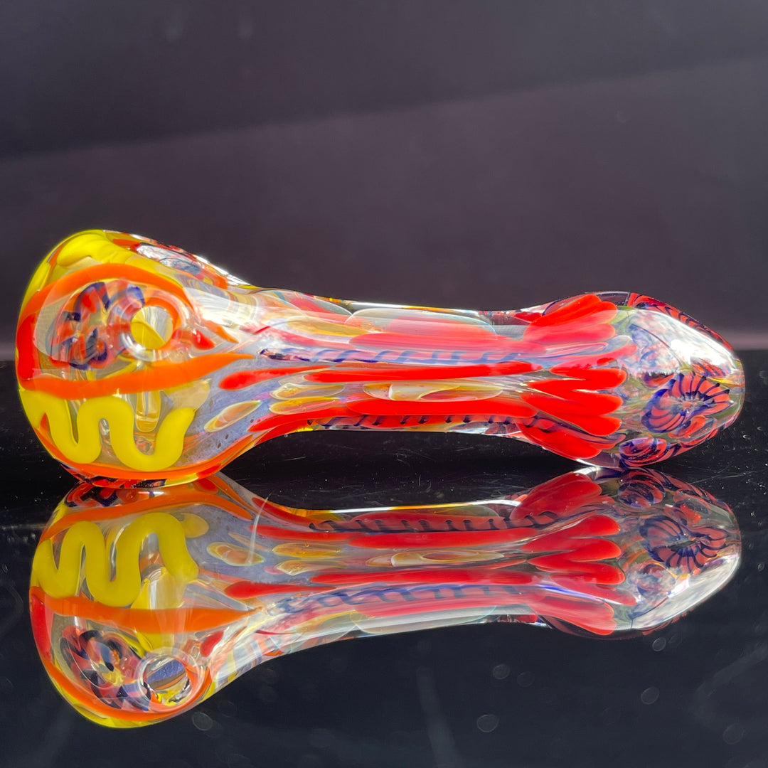 Color Inside Out Spoon Glass Pipe Tiny Mike   