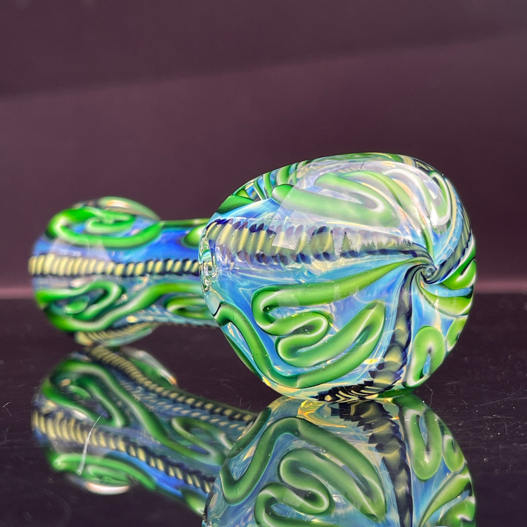 Color Inside Out Spoon - Lefty Glass Pipe Tiny Mike   