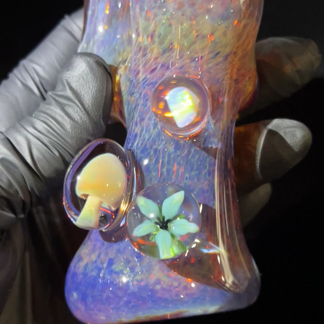 Purple Magic Mushroom Opal Sherlock Bubbler