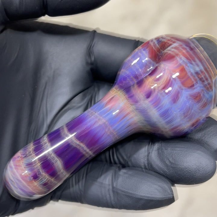 Mulberry Purple Coil Glass Pipe