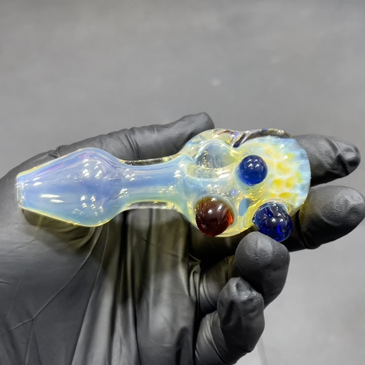 Fumed Honeycomb Spoon Glass Pipe Catfish Glass