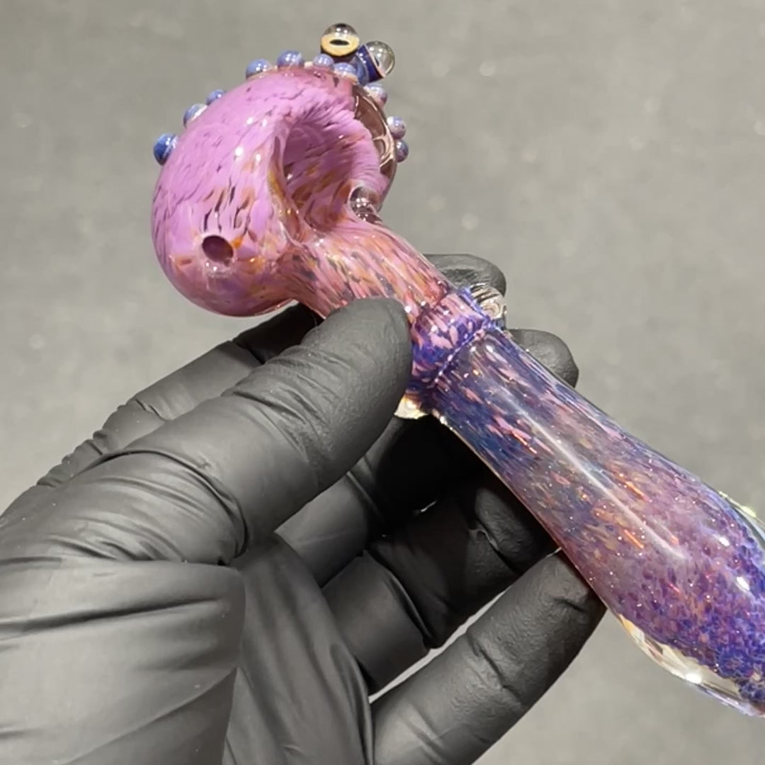 Purple Magic Frog Spoon Glass Pipe Beezy Glass