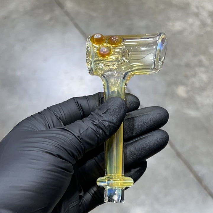 Silver Fumed Hash Hammer Glass Pipe KOP Glass