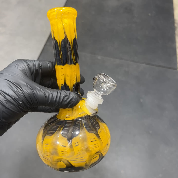 8" Bumblebee Bubble Bong Glass Pipe Mary Jane's Glass