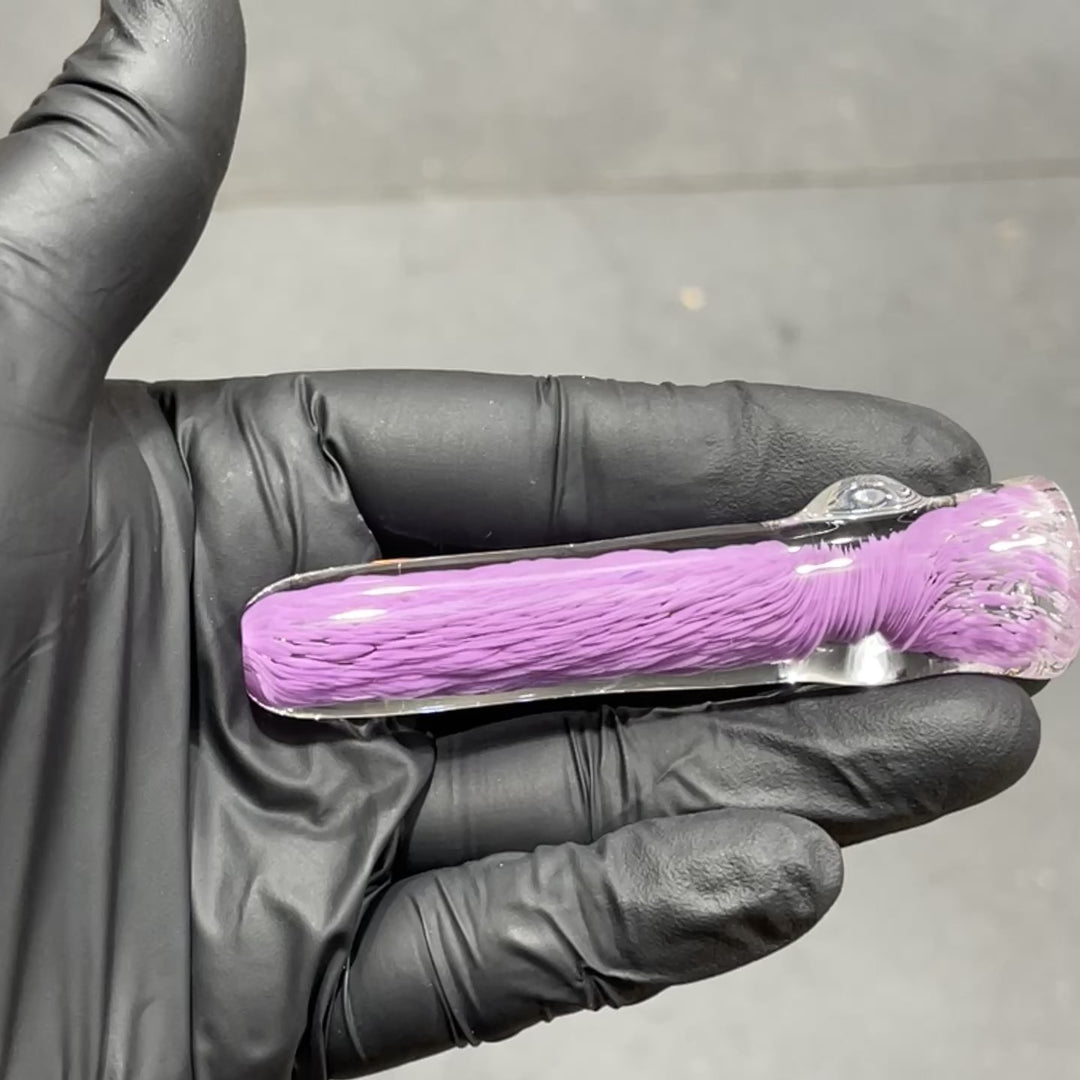 Thick Purple Frit Chillum Glass Pipe Chuck Glass