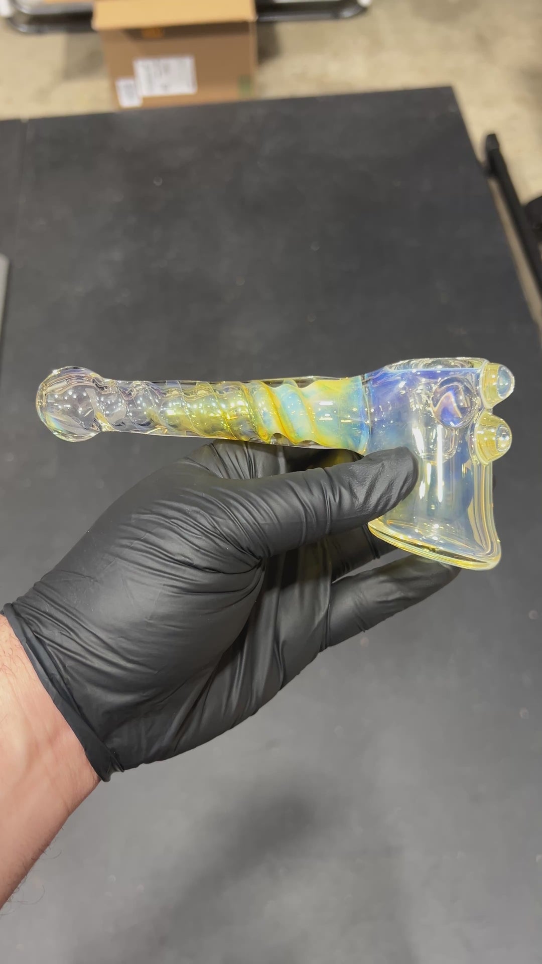 Gold Fumed Hash Hammer Glass Pipe Crondo Glassics