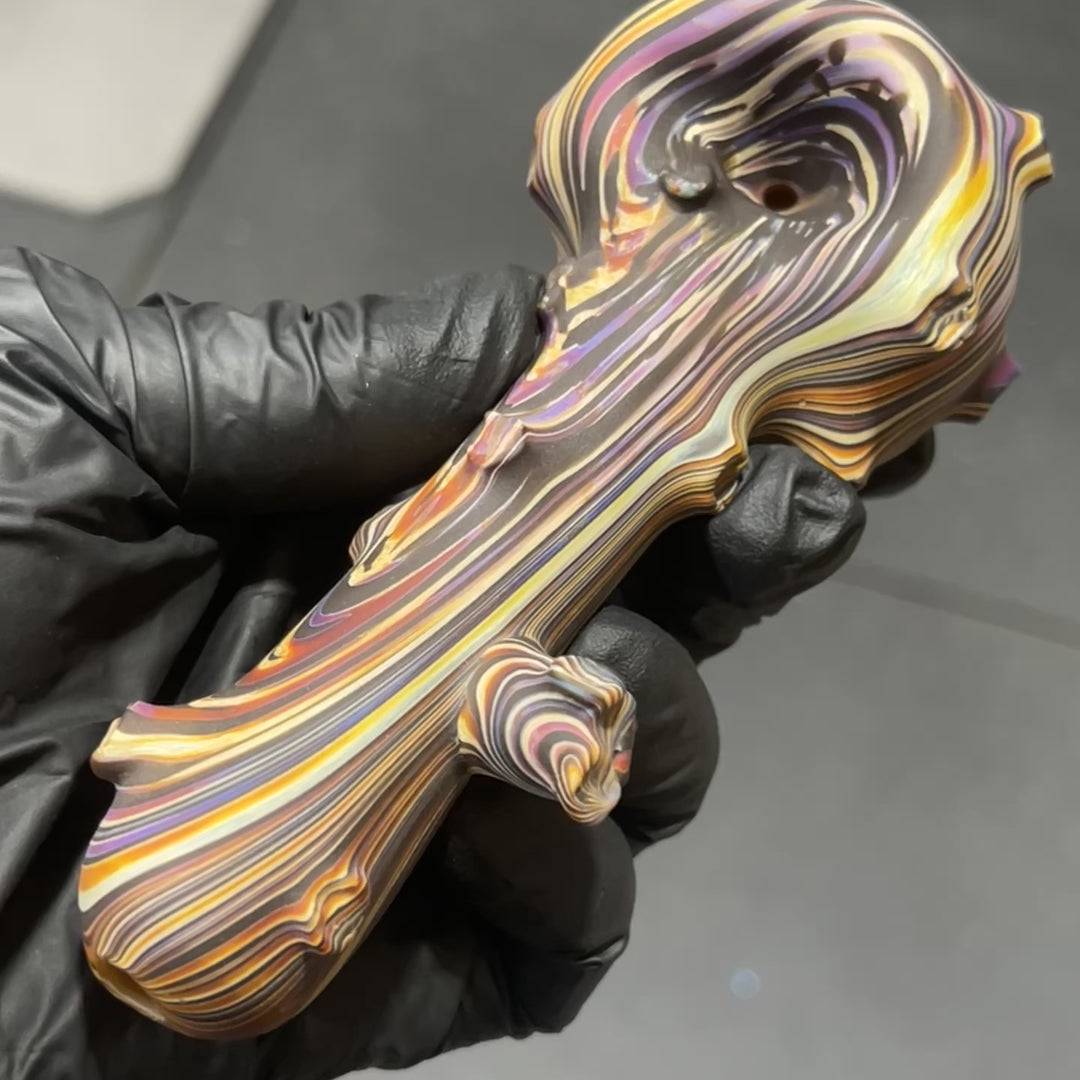 Woodgrain Branch Spoon Glass Pipe Wazoo Glass