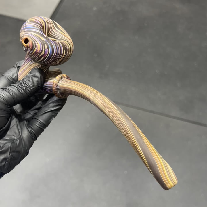 The Champion Wood Grain Gandalf Pipe Glass Pipe Wazoo Glass