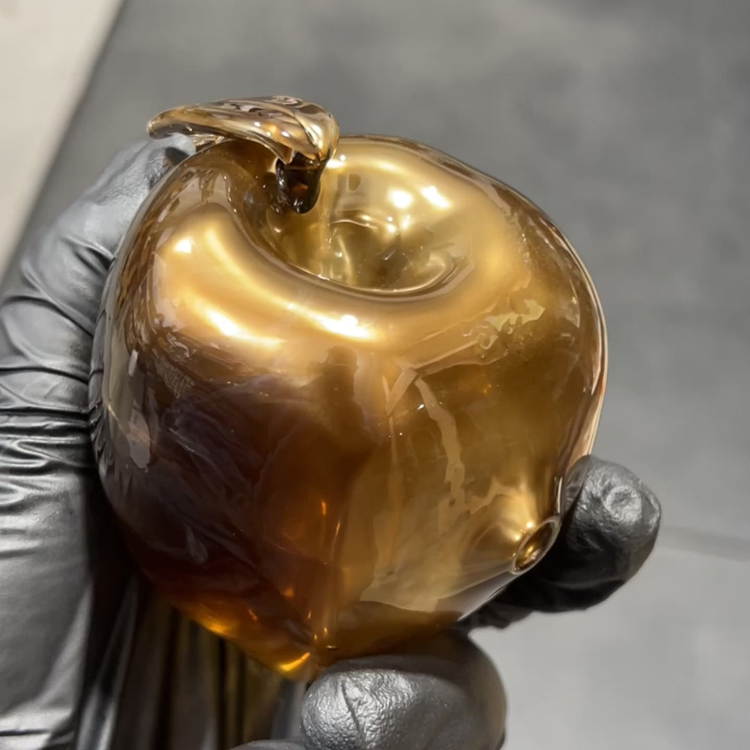 Midas Touch Golden Apple Pipe Glass Pipe Samson Glass