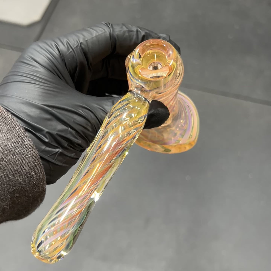 Thick Fumed Hammer Bubbler Glass Pipe Chuck Glass